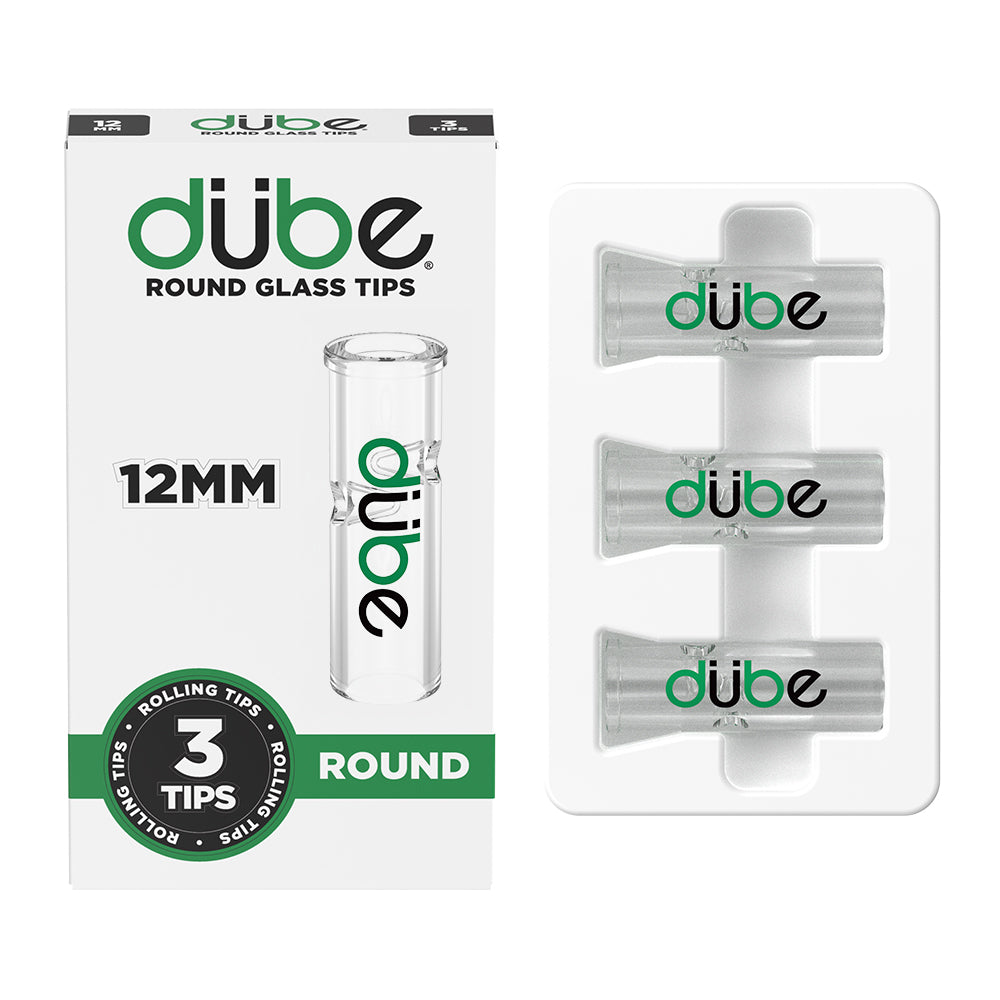 12mm Round Glass Rolling Tips - 3 Pack