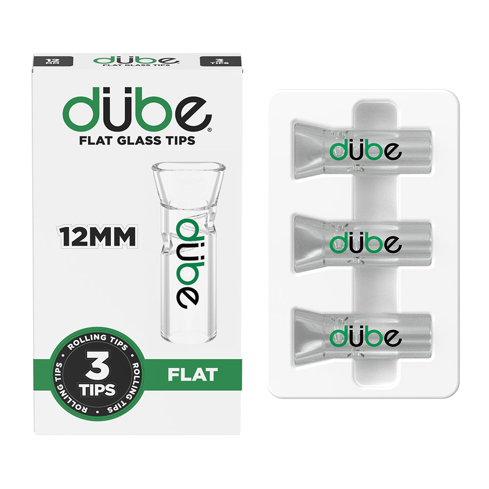 12mm Flat Glass Rolling Tips - 3 Pack